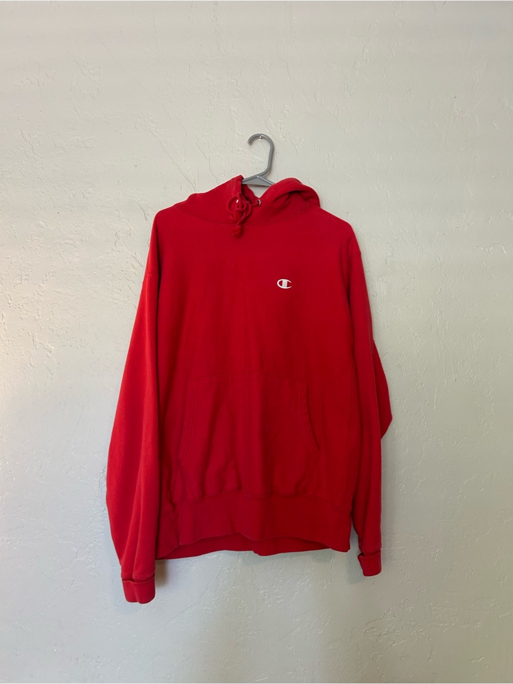 Champion Red Reverse Weave Hoodie
